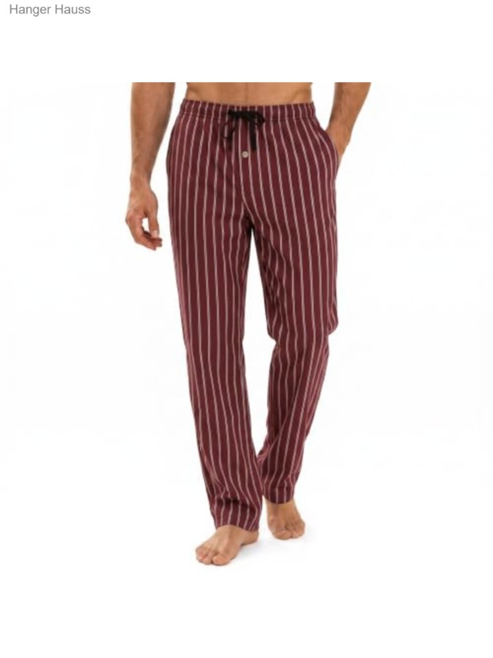 Men's Soft Striped Pajama Pants Cozy Warm Sleep Lounge Bottoms Drawstring